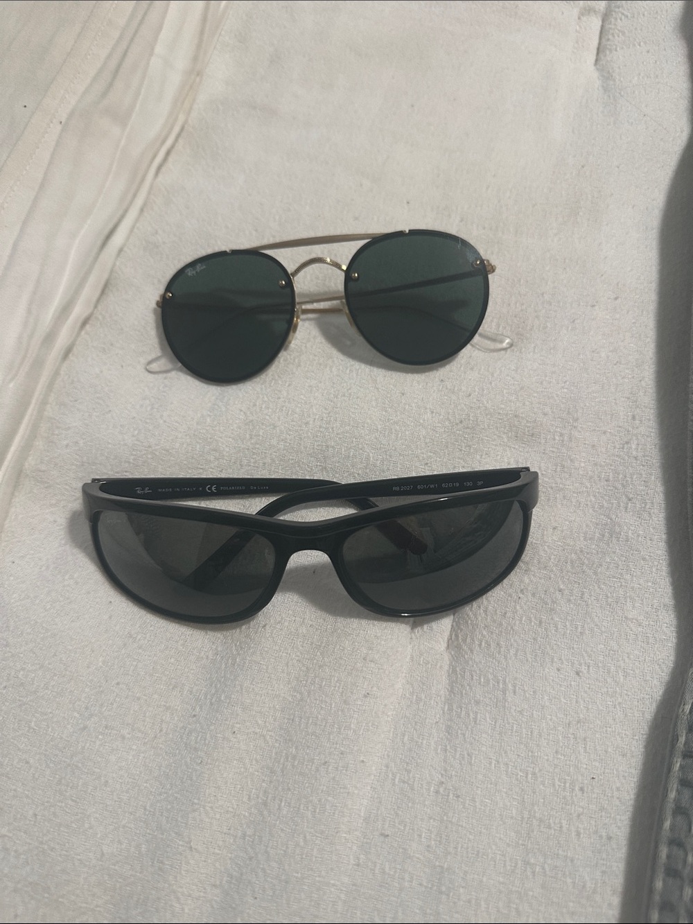 Ray-Ban Black and Gold Round & Wrap Sunglasses Duo
